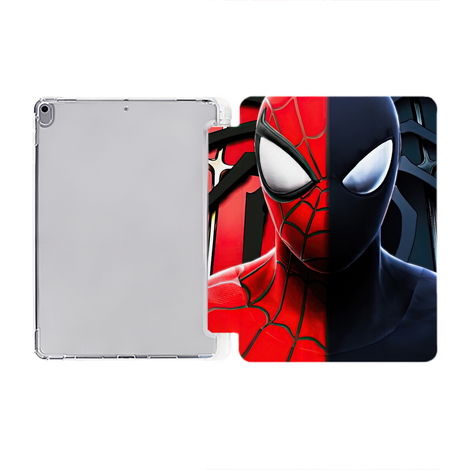 （画像用） Spider Man スパイダーマン IPad ケース ペン収納付き 三つ折りスタンド PUレザー×シリコン 対応機種9.5/10.5/10.9インチ